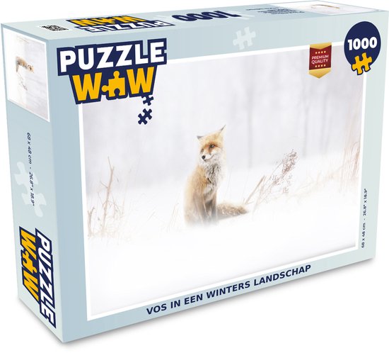 Puzzle Renard - Hiver - Neige - Puzzle - Puzzle 1000 pièces adultes