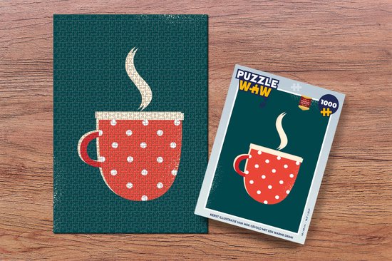 Puzzle Mug - Noël - Hiver - Points - Jigsaw Puzzle - Puzzle 1000 pièces adultes - Noël - Cadeau - Cadeau de Noël pour hommes, femmes et enfants - Sinterklaas cadeaux - Sinterklaas pour les grands enfants