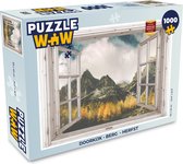 Puzzel Doorkijk - Berg - Herfst - Legpuzzel - Puzzel 1000 stukjes volwassenen