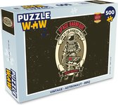 Puzzel Vintage - Astronaut - BBQ - Legpuzzel - Puzzel 500 stukjes