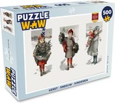 Puzzel Kerst - Sneeuw - Kinderen - Legpuzzel - Puzzel 500 stukjes - Kerst - Cadeau - Kerstcadeau voor mannen, vrouwen en kinderen