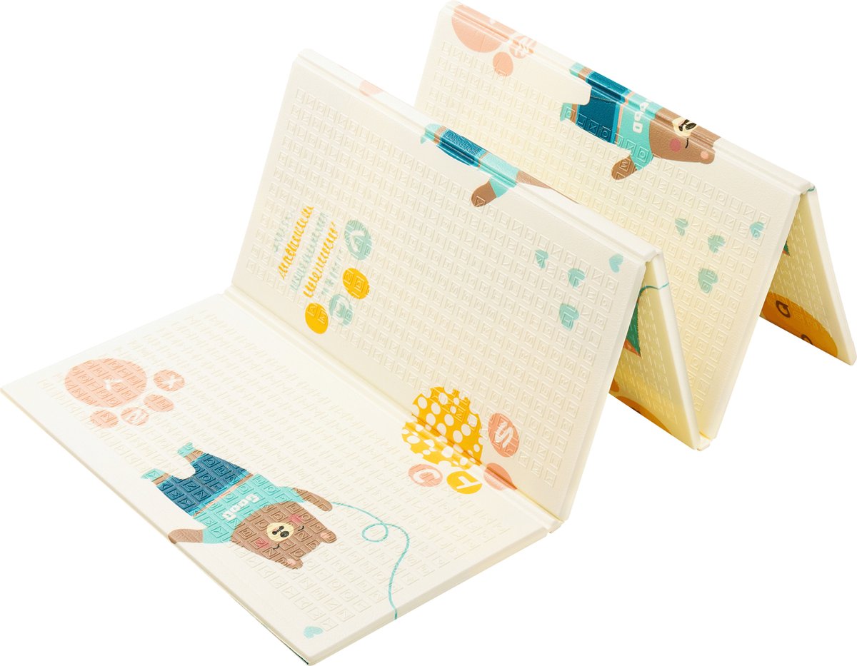 Speelmat Baby Kinderen Speelkleed XL Kruipmat Foam Dubbelzijdig Opvouwbaar 150 X 200 Cm Indianendorp En Dierenbos 1 5