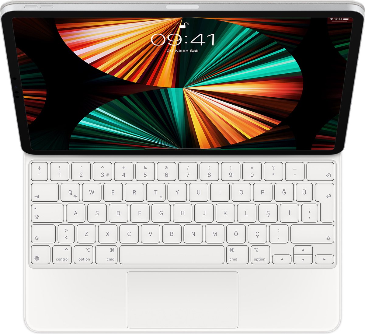 Apple - Magic toetsenbord - 12.9-inch iPad Pro (3,4,5th generation) - QWERTY - Turks - Wit