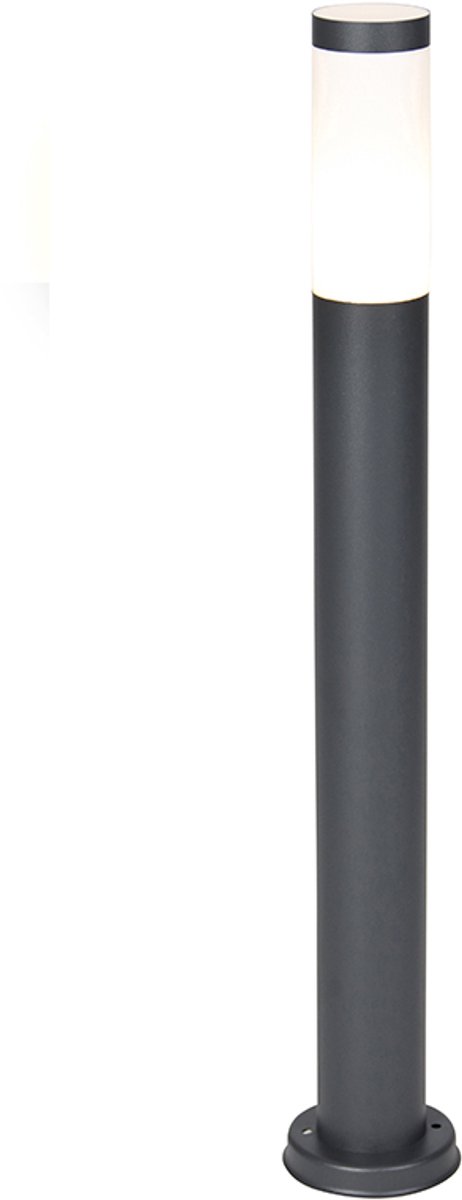 QAZQA rox - Moderne Staande Buitenlamp | Staande Lamp voor buiten - 1 lichts - H 800 mm - Donkergrijs - Buitenverlichting