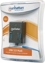 Manhattan USB 3.2 Gen 1-hub 4 poorten Zwart