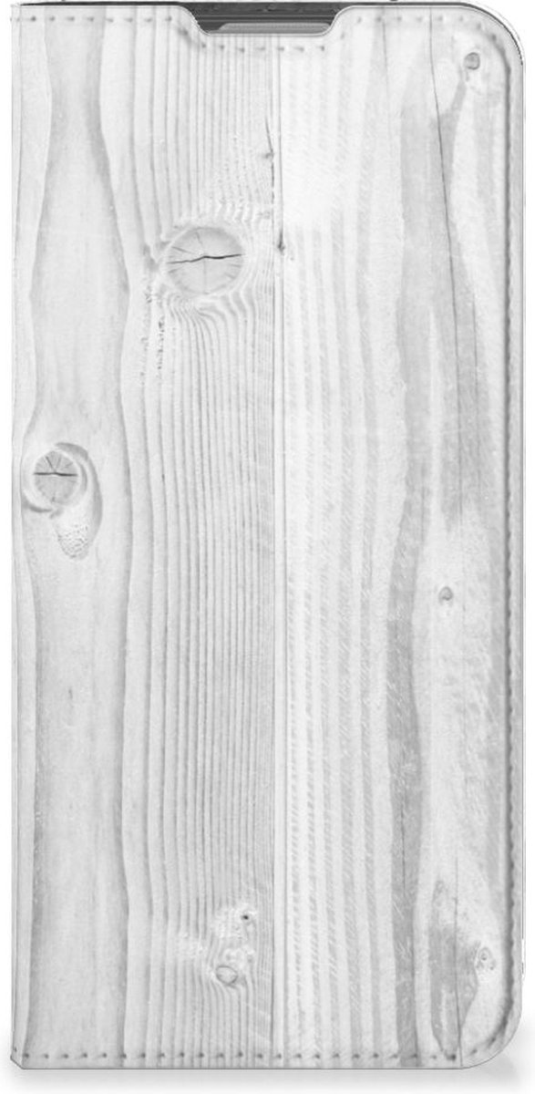 OPPO Reno8 Lite Book Wallet Case White Wood