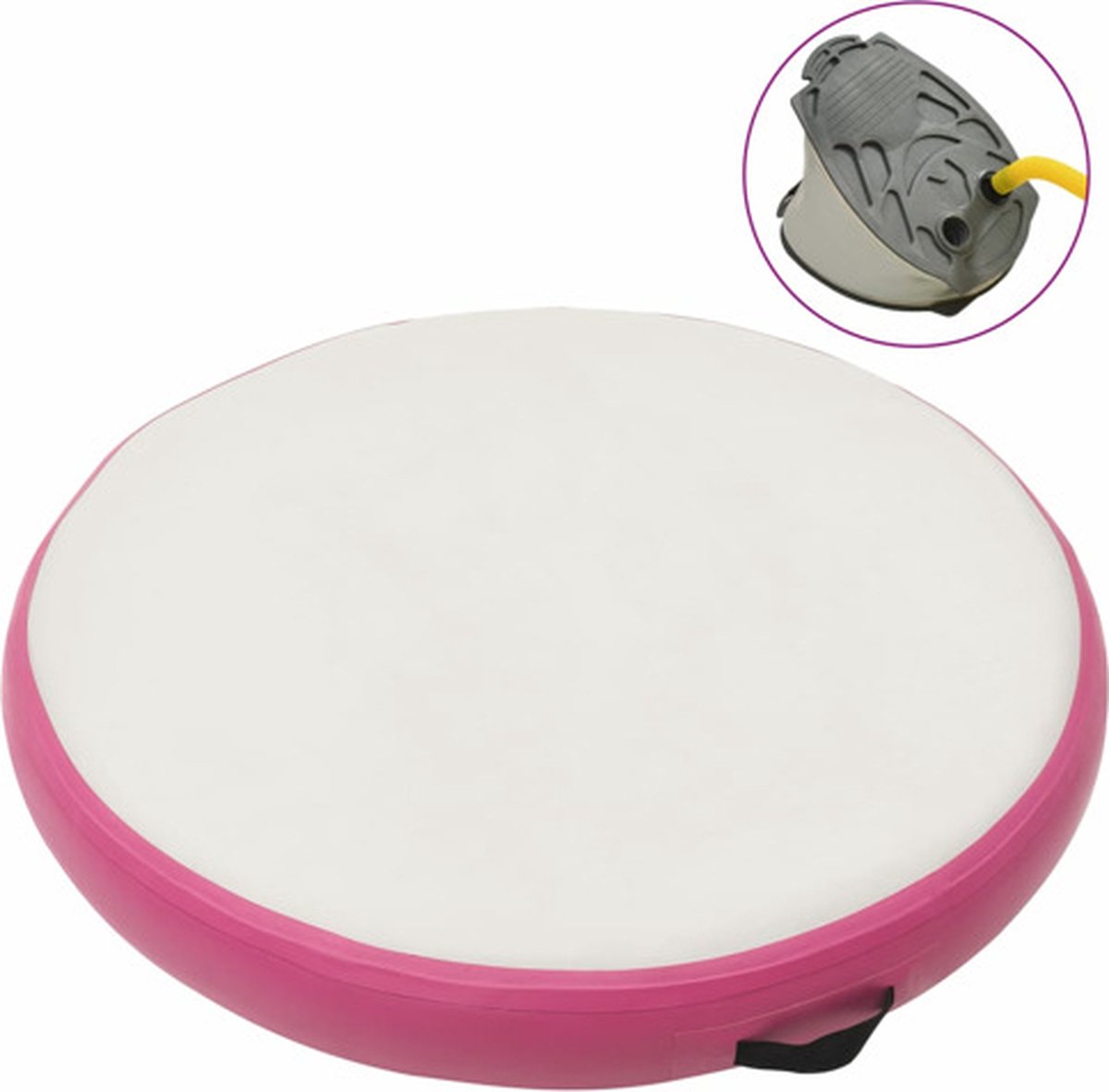 vidaXL-Gymnastiekmat-met-pomp-opblaasbaar-100x100x10-cm-PVC-roze