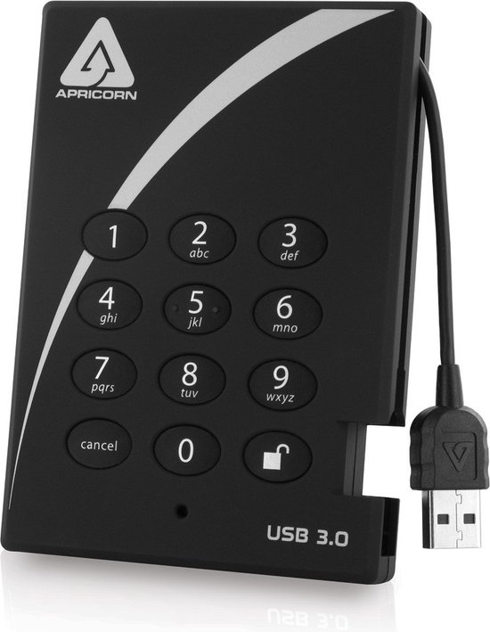 Apricorn Padlock 500GB USB 3.0