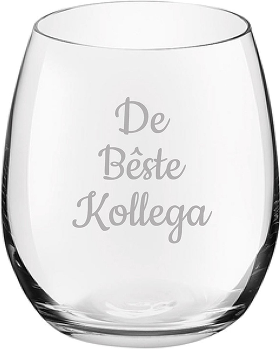 Gegraveerde Drinkglas 39cl De Bêste Kollega