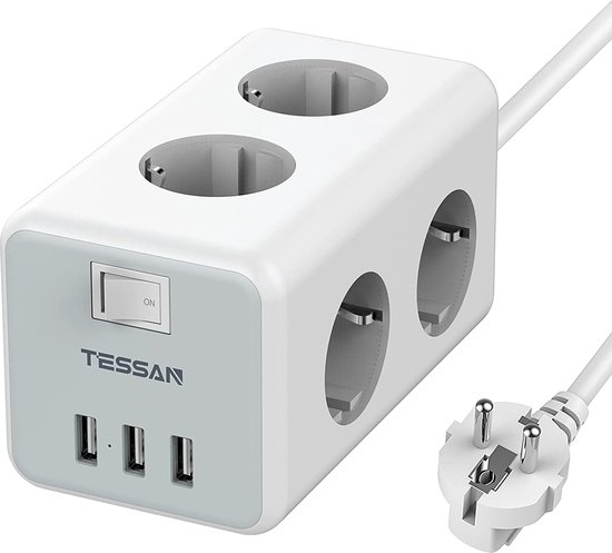 Powice US to EU adapter, stopcontact met USB, meervoudige stekkerdoos met USB, adapter USA