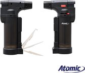 Atomic Bongtool Torch navulbaar met windvaste JET vlam en extra tools