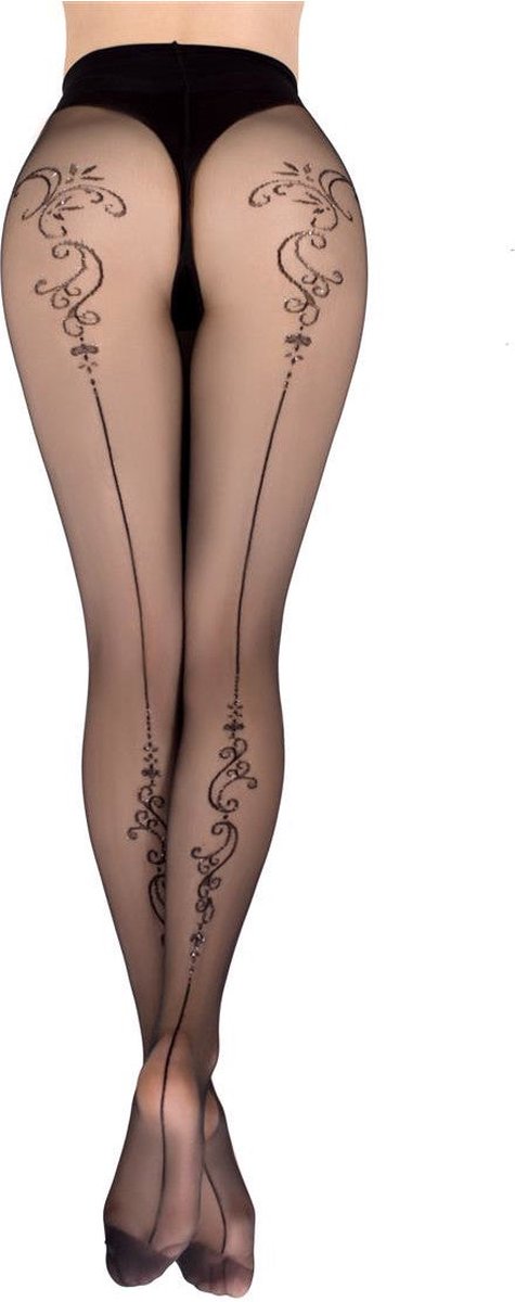 Goedkoopste Ballerina - Fantasy Tights Celestial Scroll - Panty (20 denier) - Zwart - maat S/M