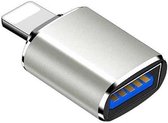 Staza® Lightning naar USB Adapter Grijs - USB 3.0 OTG Adapter naar Lightning - Geschikt voor iPhone en iPad - Data overzetten van Geheugenkaart naar iPhone / iPad en Vice Versa