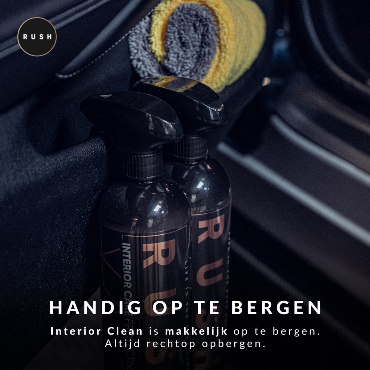 RUSH Interior Clean - interieurreiniger auto - 300 ml - Reinigt veilig en grondig - Laagschuimend en een frisse geur - Laat geen strepen/vlekken achter - auto schoonmaken – foto 2