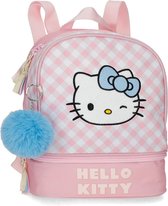 Sac à dos fille Hello Kitty rose 23x18x13 avec compartiment cool