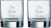 Gegraveerde Whiskeyglas 20cl De Bêste Mem-De Bêste Heit