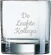 Gegraveerde Whiskeyglas 38cl De Leafste Kollega