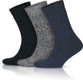 GoWith - wollen sokken - noorse sokken - 3 paar - wintersokken - thermosokken - huissokken - dames sokken - maat 39-42