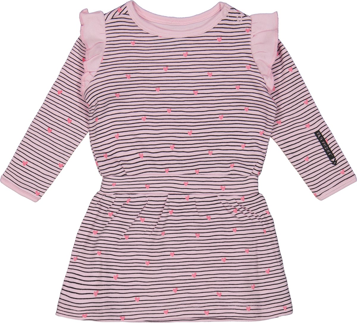 4PRESIDENT Meisjes jurk - Stripe AOP Pink - Maat 68 - Meisjes jurken