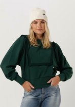 Scotch & Soda Fringe Tape Oversized Raglan Sleeved Sweater Truien & vesten - Groen