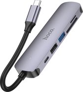 Hoco Usb-C vers Hdmi, Usb 2.0, Usb 3.0 et USB C avec un lecteur de carte SD et Micro SD
