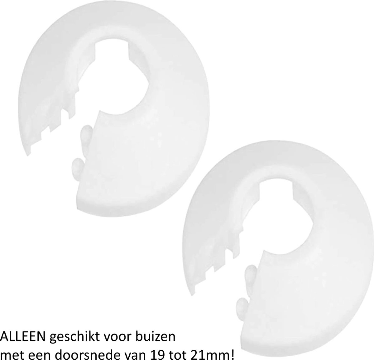 Radiator Rozet Witte verwarmingsbuis rozet voor buizen Ø 19 - 21mm diameter - Voor ...