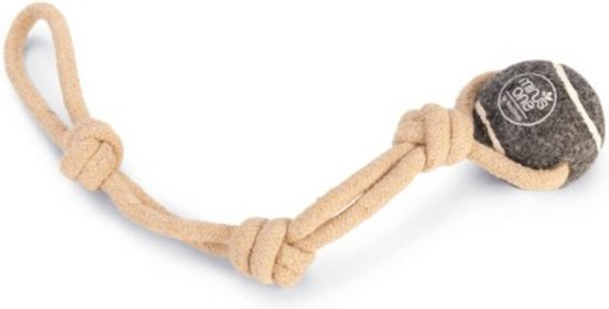 Beeztees Minus One Hondenspeelgoed Tennisbal met Koord 39 cm