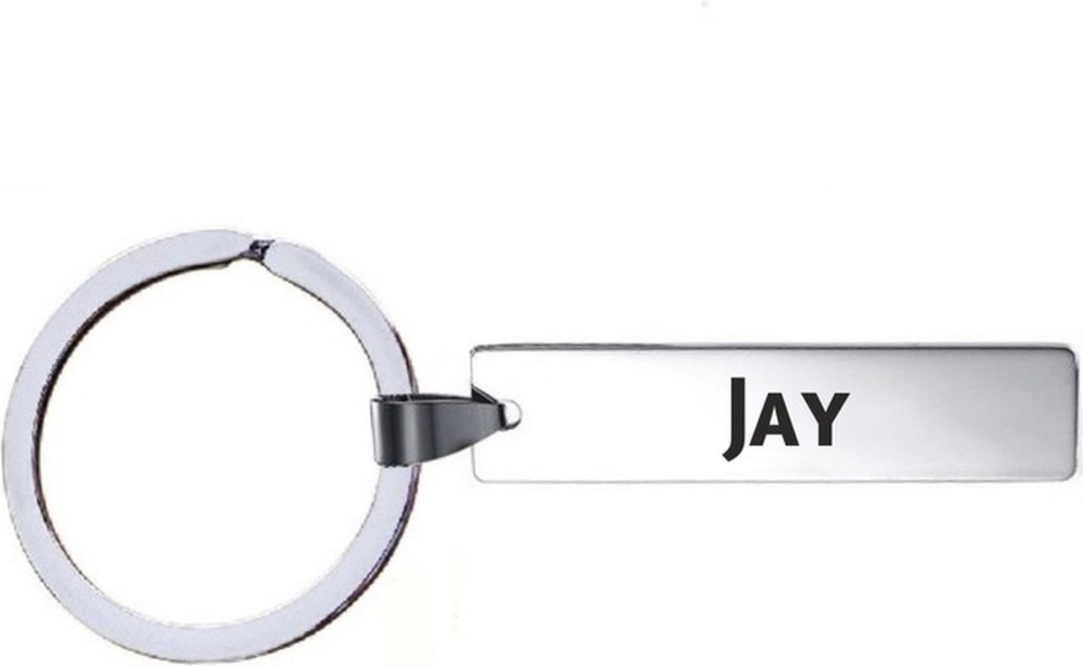 Sleutelhanger Met Naam - Jay - RVS