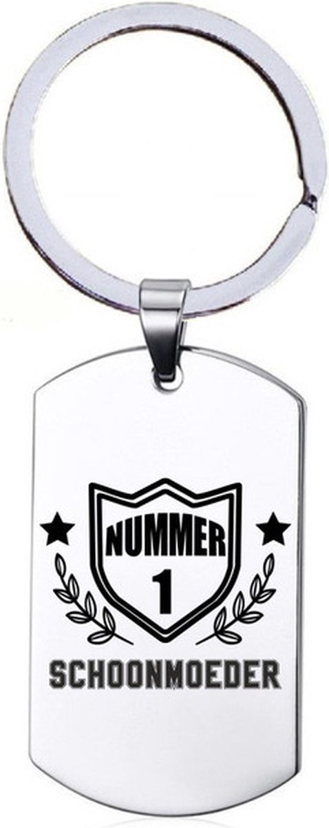 Sleutelhanger RVS - Nummer 1 Schoonmoeder
