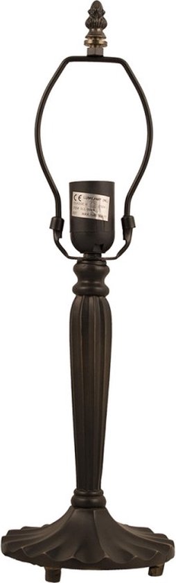 Pied de lampe Lampe de table Tiffany 46 cm Pied de lampe en fer plastique marron