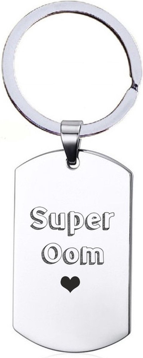 Sleutelhanger RVS - Super Oom