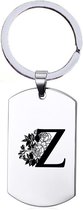 Porte-clés en acier inoxydable - Lettre avec Bloem - Z