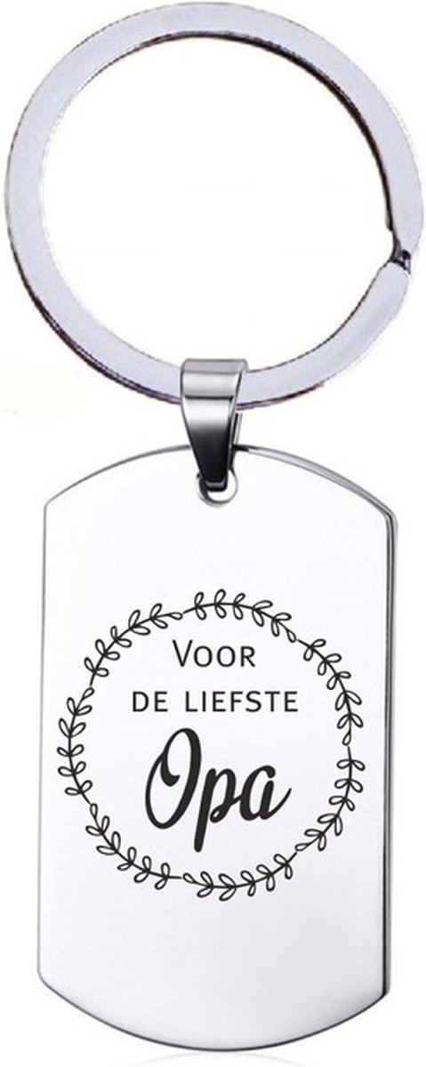 Sleutelhanger RVS - Voor De Liefste Opa