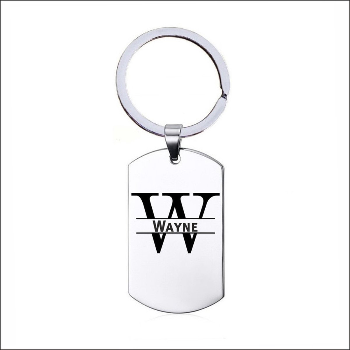 Sleutelhanger RVS Met Naam -  Wayne