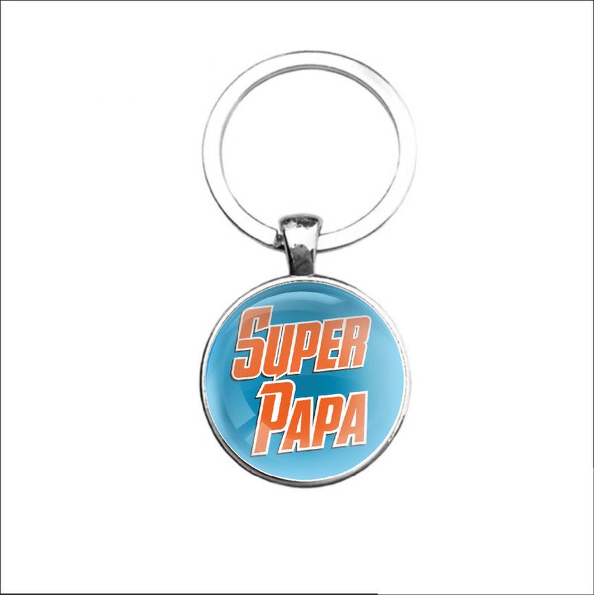 Sleutelhanger Glas - Super Papa