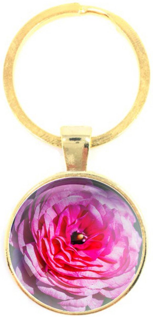 Sleutelhanger Glas - Bloem