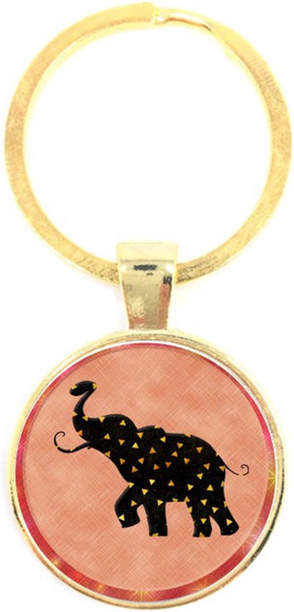 Sleutelhanger Glas - Olifant