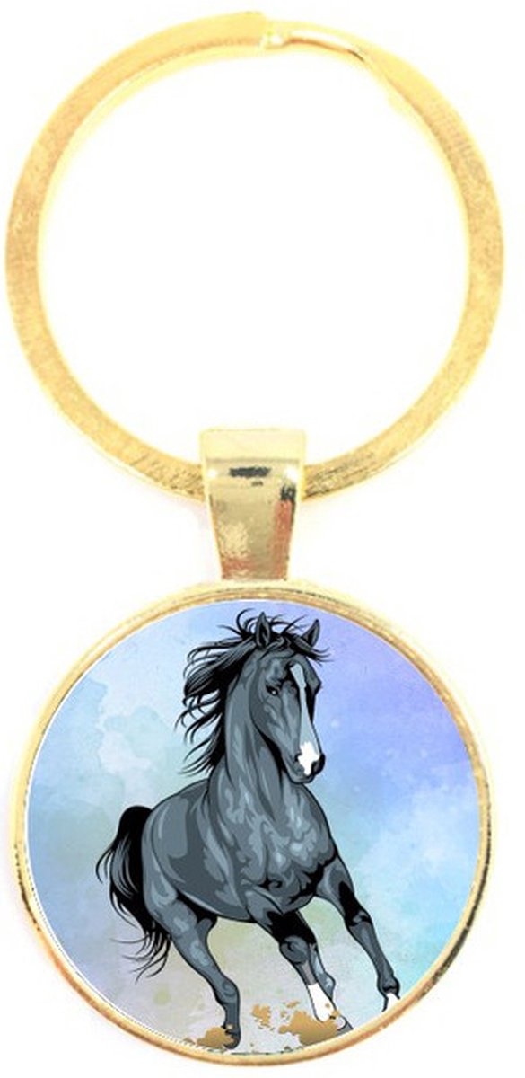 Sleutelhanger Glas - Paard
