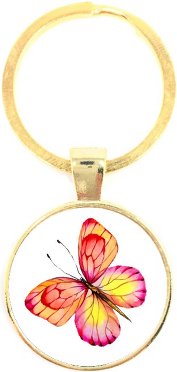 Sleutelhanger Glas - Vlinder