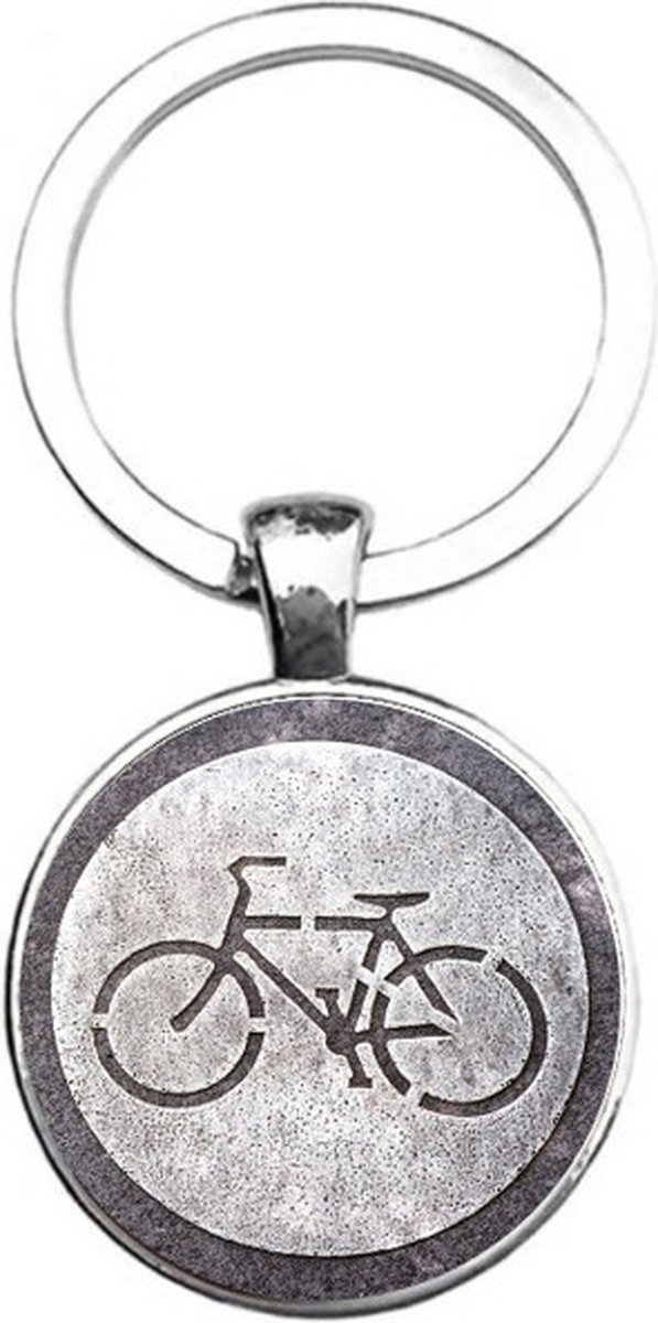 Sleutelhanger Glas - Fiets Logo