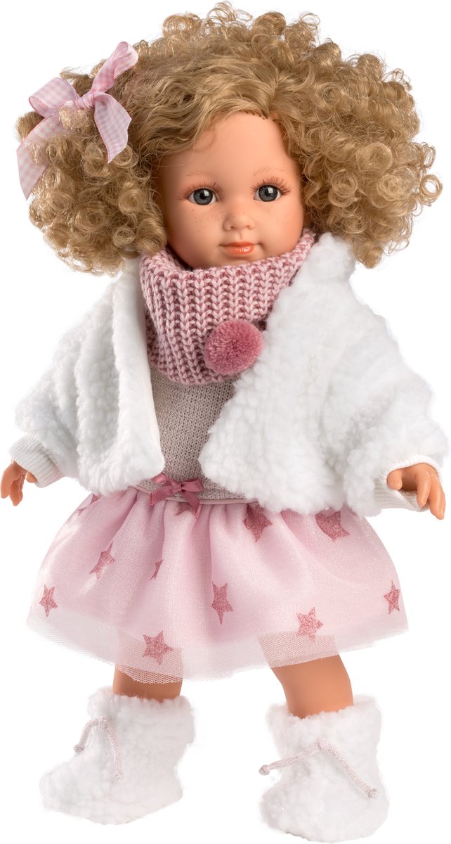Llorens pop Elena met blond krullend haar - 35cm