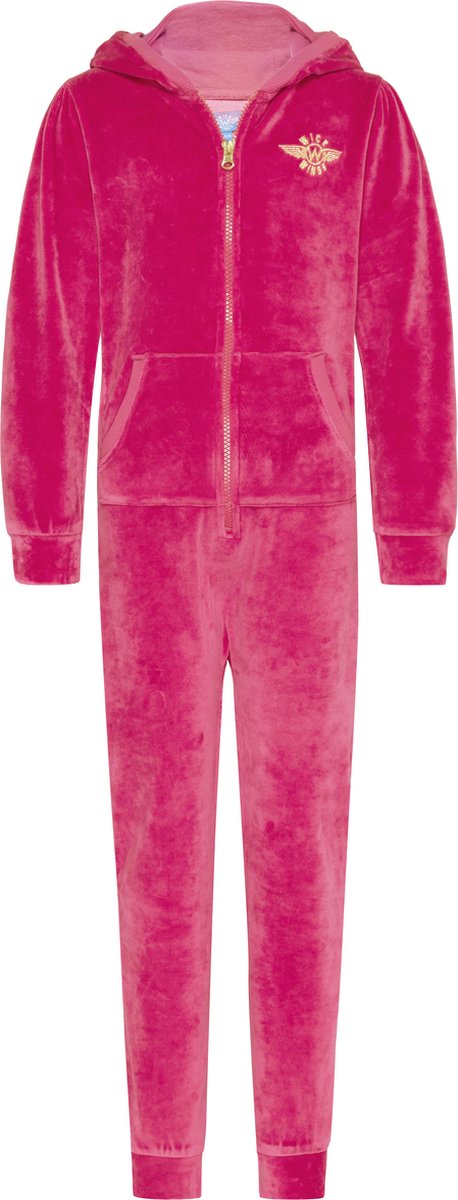 Wick Wings - Velvet Onesie - Raspberry kleur - Maat 170-176