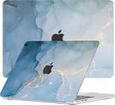 Lunso Geschikt voor MacBook Air 13 inch M2/M3 (2022-2024) cover hoes - case - Aciano Azul