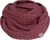 Knit Factory Bobby Gebreide Colsjaal Dames & Heren - Nekwarmer Ronde Sjaal - Nekwarmer - Wollen Sjaal - Rode colsjaal - Dames sjaal - Heren sjaal - Unisex - Stone Red - One Size