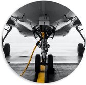 WallClassics - Cercle mural en panneau de mousse PVC - Dessous d'avion - Photo 60 x 60 cm sur cercle mural (avec système de suspension)