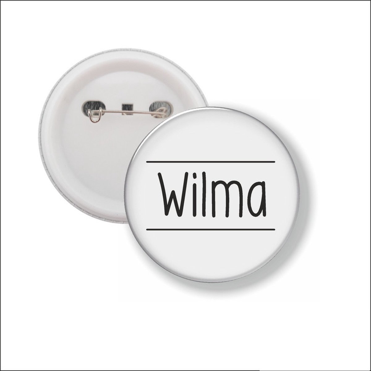 Button Met Speld 58 MM - Wilma