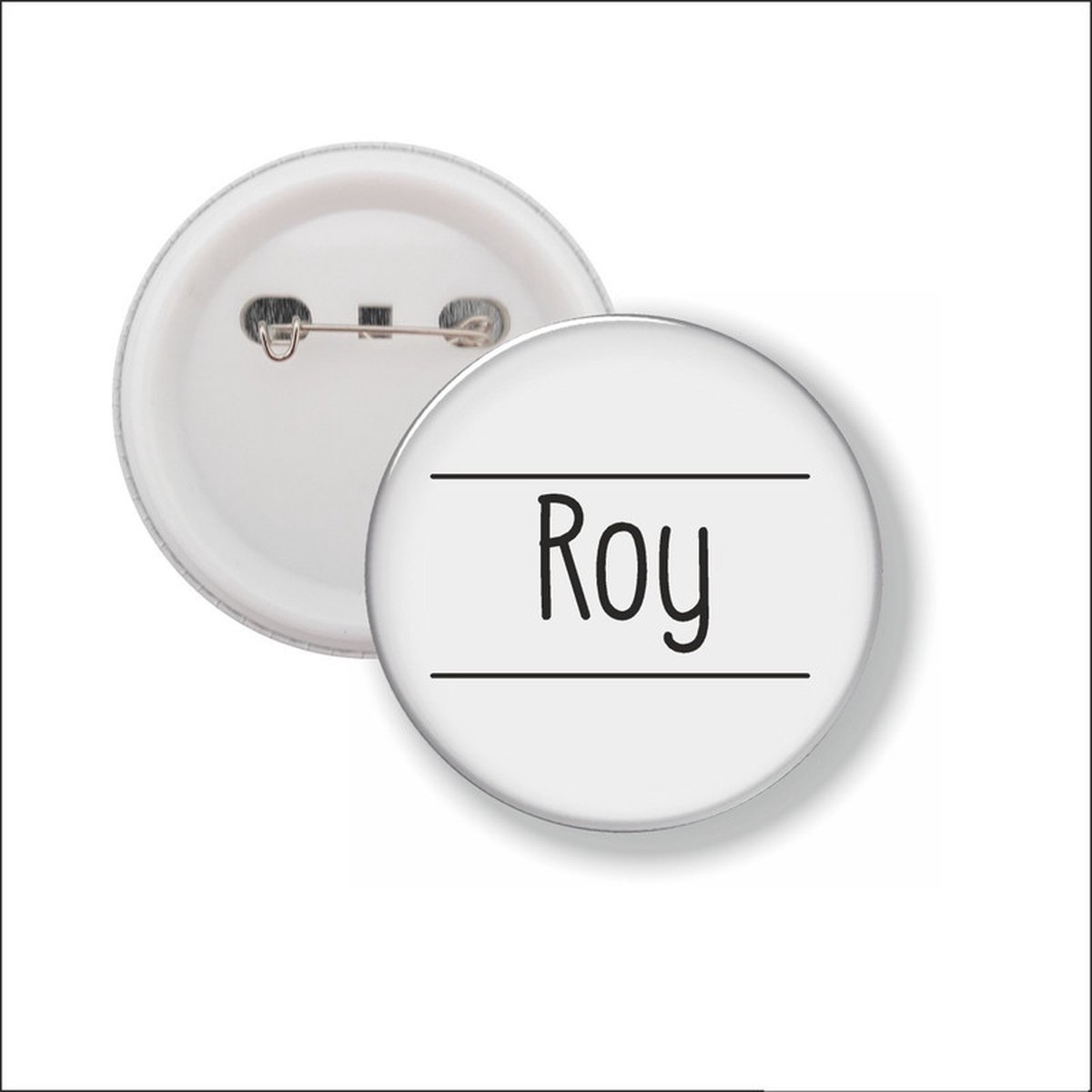 Button Met Speld 58 MM - Roy