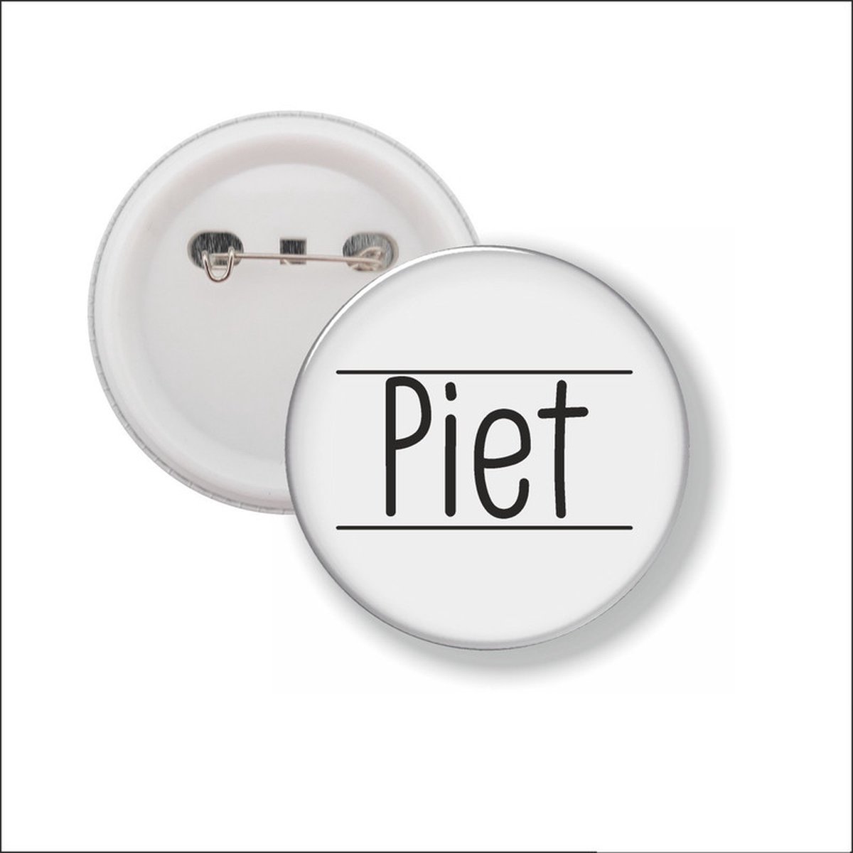 Button Met Speld 58 MM - Piet