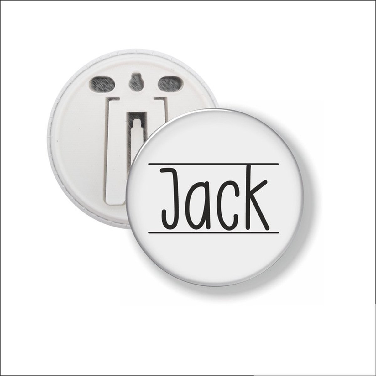 Button Met Clip 58 MM - Jack