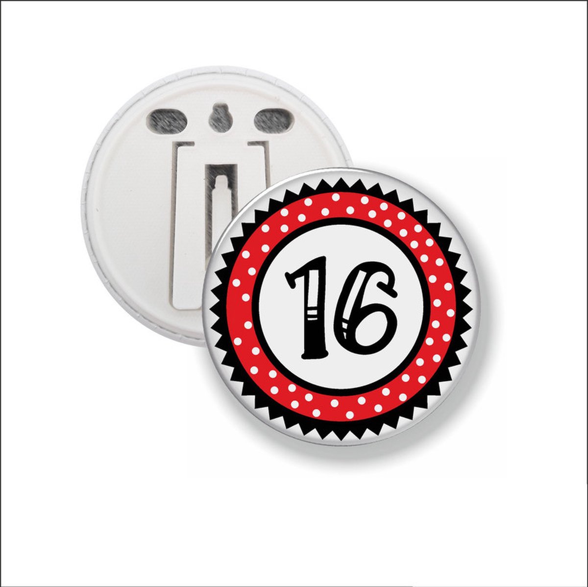 Button Met Clip 58 MM - 16